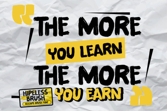 Hipeless Brush Font PNG with transparent background - Preview 2
