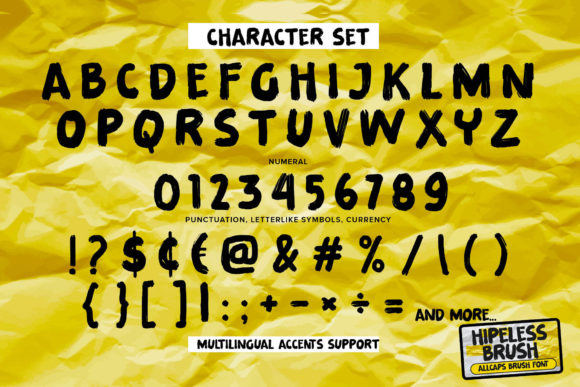 Hipeless Brush Font PNG with transparent background - Preview 6