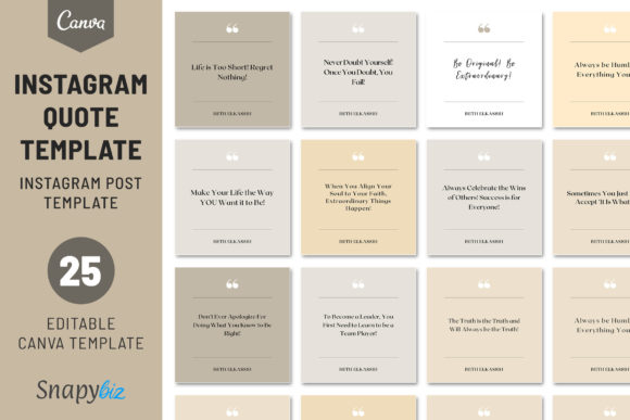 Instagram Canva Quote Template Afbeelding Instagram Door SnapyBiz