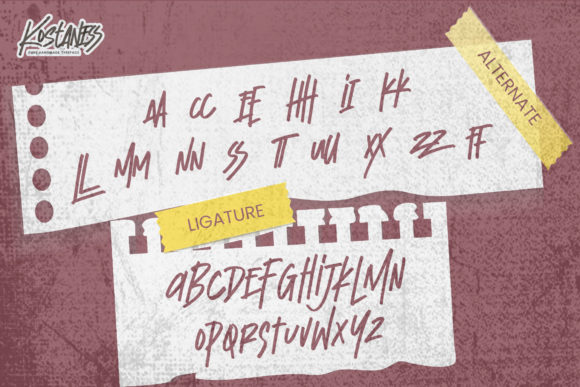 Kostaness Font PNG with transparent background - Preview 6