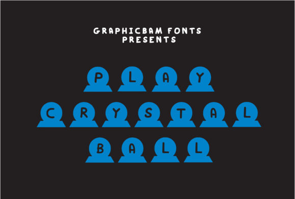 Play Crystal Ball Font PNG with transparent background - Preview 1