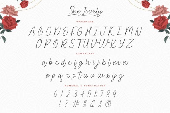 She Lovely Font PNG with transparent background - Preview 3