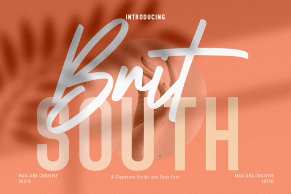 Britsouth Fuentes Caligráficas Fuente Por Maulana Creative