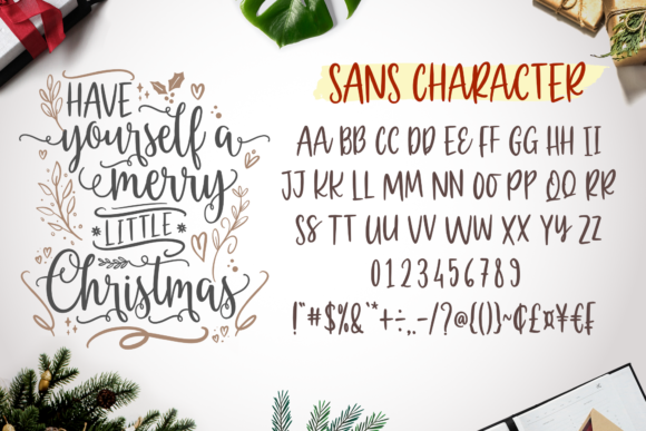 Christmas Hand-lettered Trio Font - Preview 2