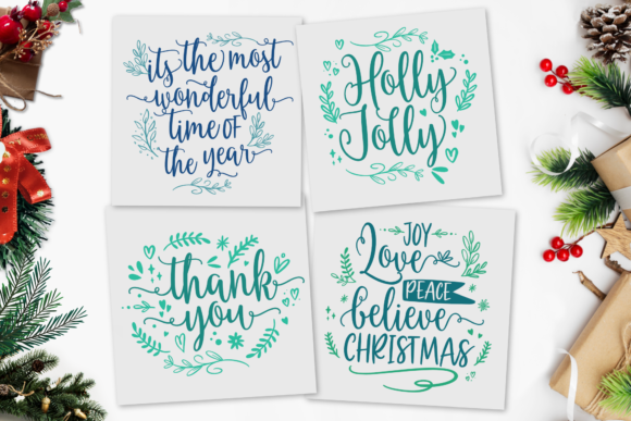 Christmas Hand-lettered Trio Font - Preview 3