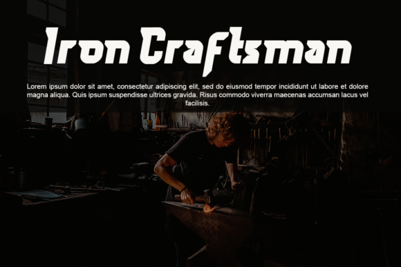 Iron Wall Font PNG with transparent background - Preview 5