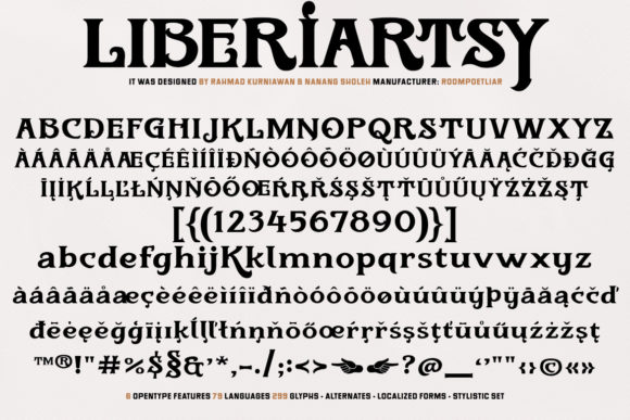 Liberiartsy Font PNG with transparent background - Preview 3