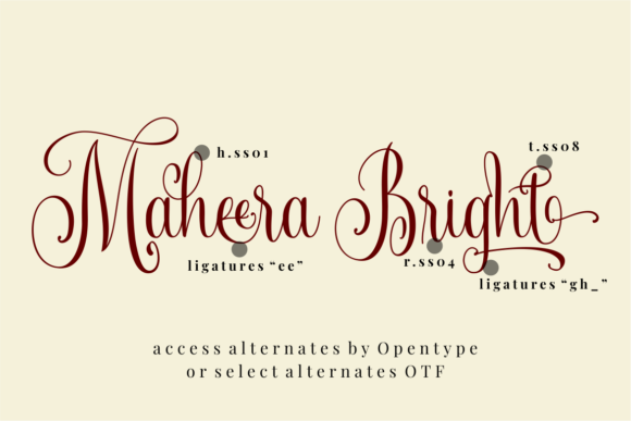 Maheera Bright Font PNG with transparent background - Preview 1