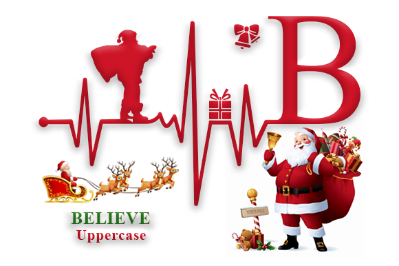Monogram Heartbeat Santa Font PNG with transparent background - Preview 2