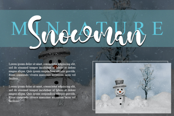 Snow Rain Font PNG with transparent background - Preview 2
