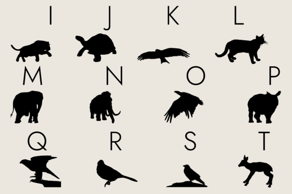 Animals Silhouette Font - Preview 1