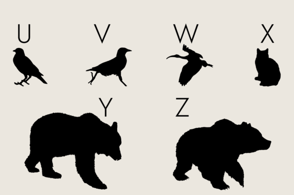 Animals Silhouette Font - Preview 2