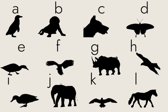 Animals Silhouette Font - Preview 3