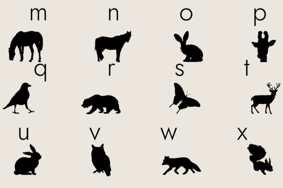 Animals Silhouette Font - Preview 4