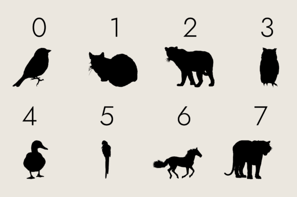 Animals Silhouette Font - Preview 6