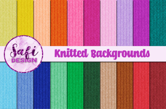 Knitted Texture Digital Paper Background