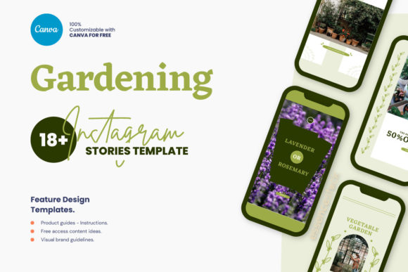 Nature Garden Instagram Story Template Graphics