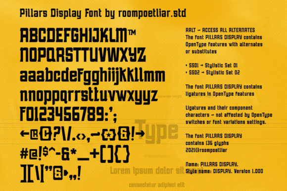 Pillars Font PNG with transparent background - Preview 3