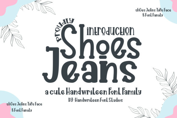 Shoes Jeans Font PNG with transparent background - Preview 1