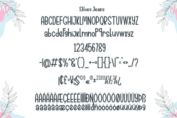 Shoes Jeans Font PNG with transparent background - Preview 6
