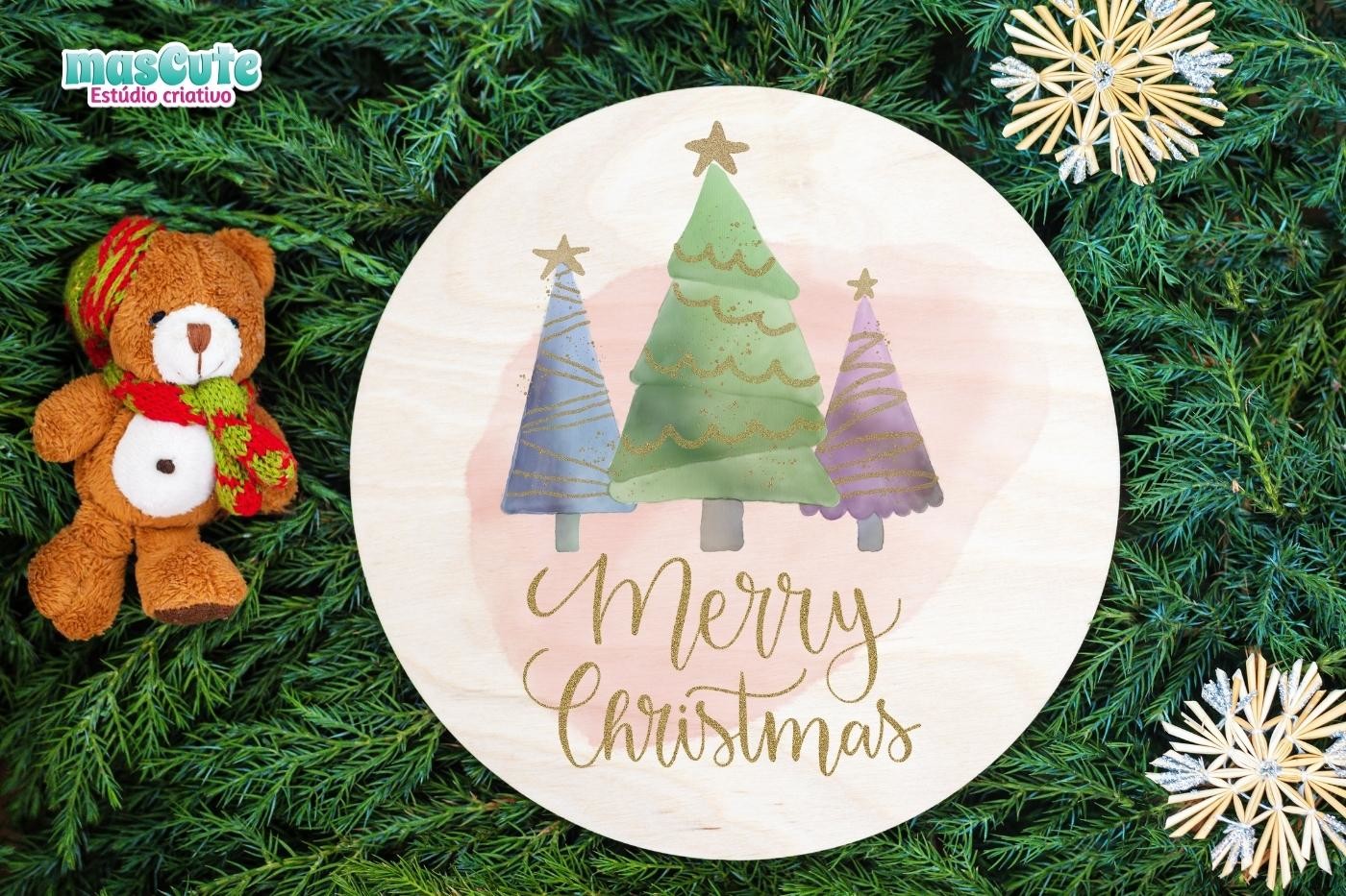 Watercolor Christmas Trees Cliparts - photo 7