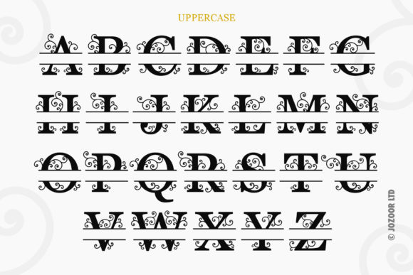 Antonio Split Monogram Font - Preview 1