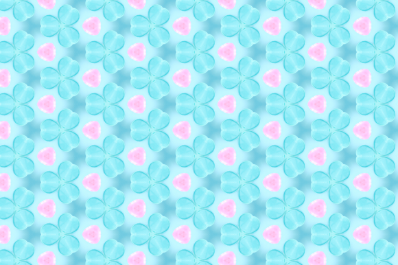 Blue Pattern Valentine's Day