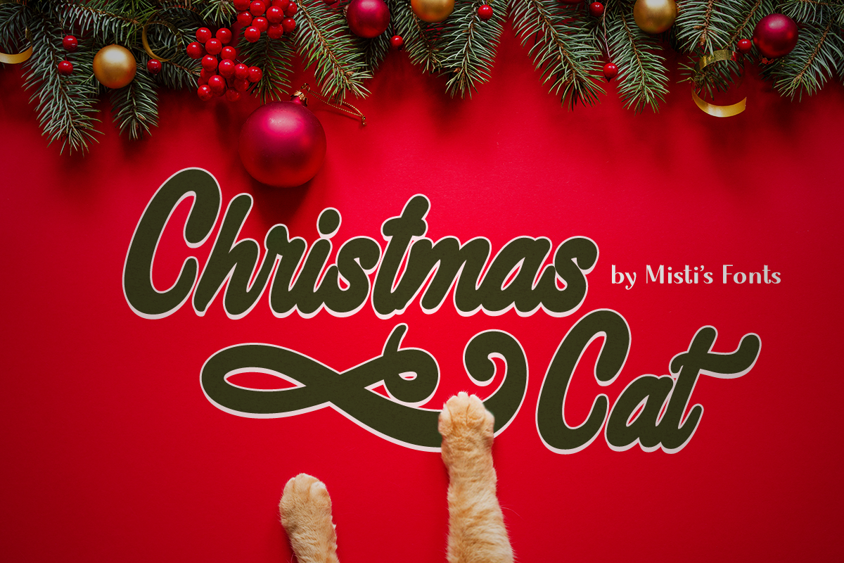 Christmas Cat preview: cute festive script