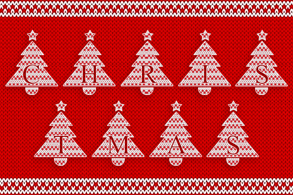 Christmas Tree Font - Preview 1