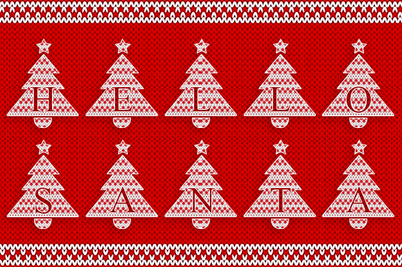 Christmas Tree Font - Preview 2