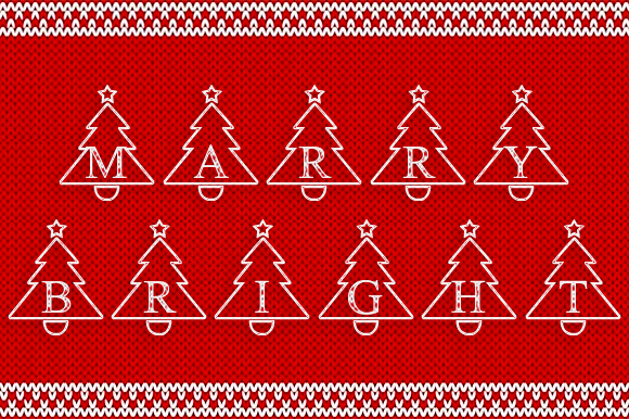Christmas Tree Font - Preview 4