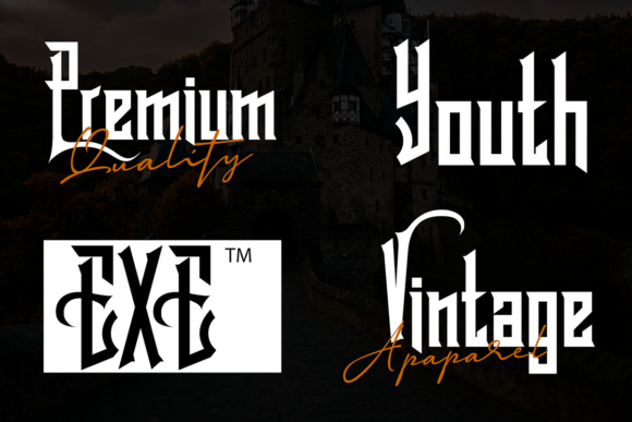 Glory Throne Font PNG with transparent background - Preview 1