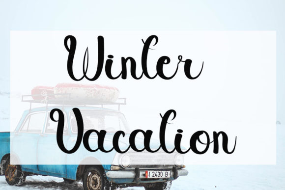 Happy Winter Font PNG with transparent background - Preview 1