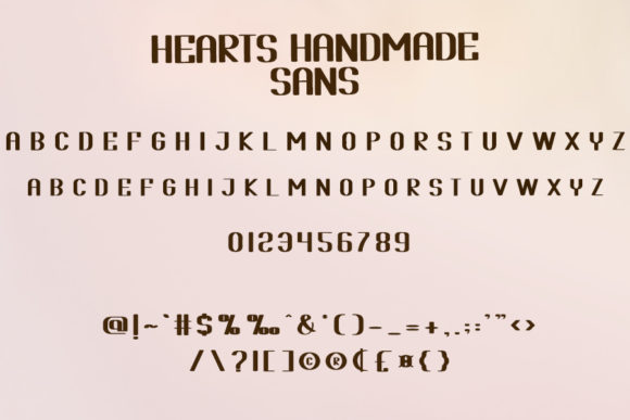 Hearts Handmade Font PNG with transparent background - Preview 3