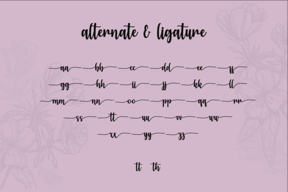 Malika Flower Shop Font PNG with transparent background - Preview 6