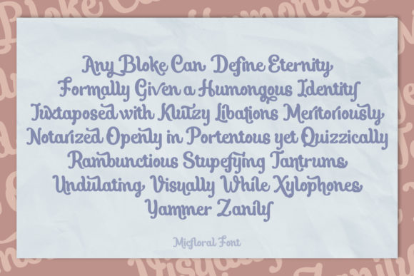 Micfloral Font PNG with transparent background - Preview 6