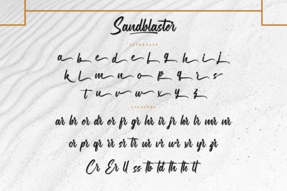 Sandblaster Font PNG with transparent background - Preview 5