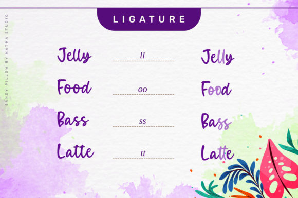 Sandy Pillow Font PNG with transparent background - Preview 3