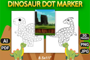 Dinosaur Dot Marker with Book Cover Graphic by Simran Store · Creative ...