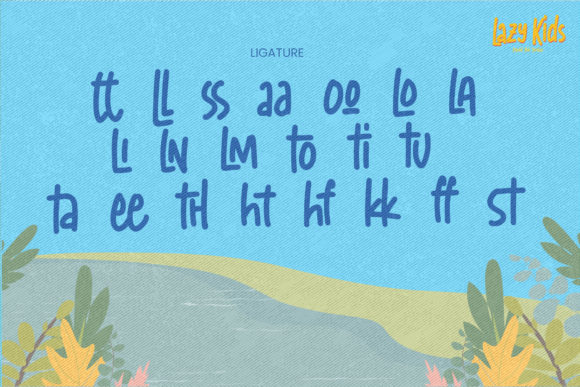 Lazy Kids Font PNG with transparent background - Preview 6