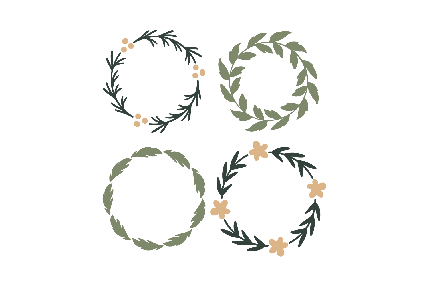 Floral Monogram Frames Graphic by CraftBundles · Creative Fabrica