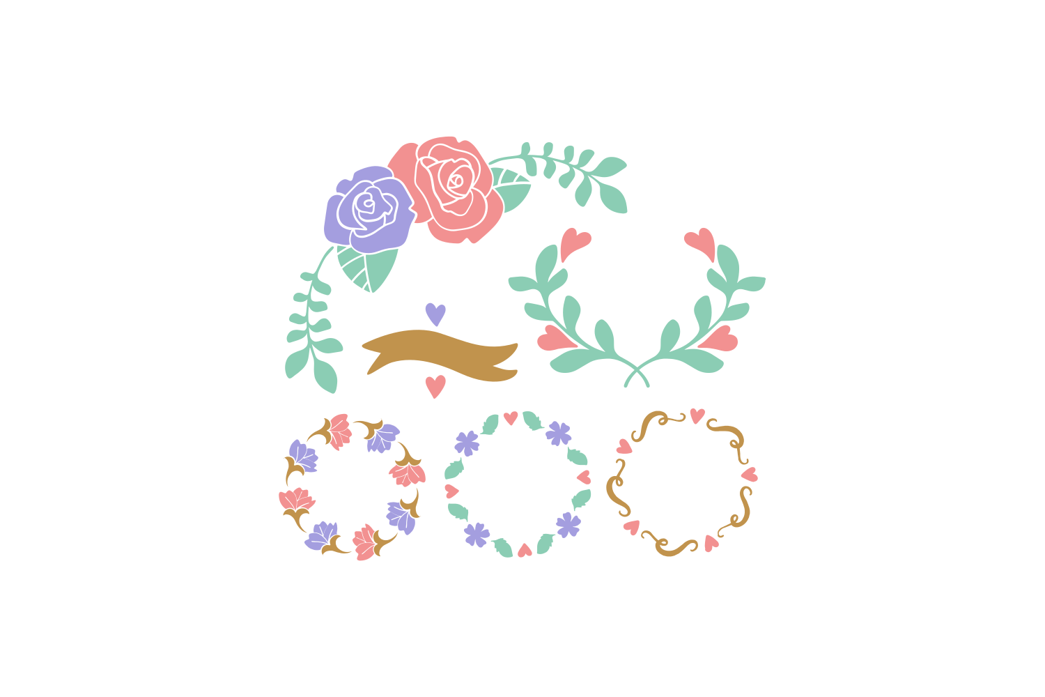 Flower Monogram Frames Graphic by CraftBundles · Creative Fabrica