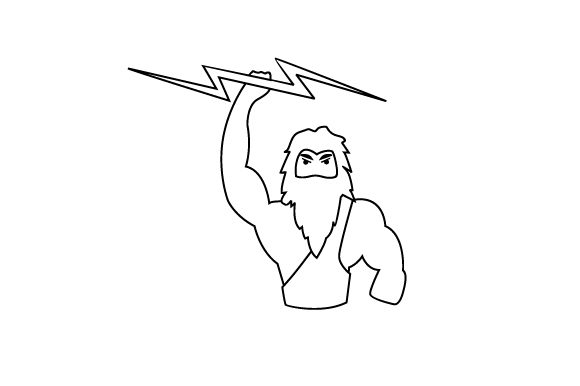 Zeus Coloring Page SVG Cut file by Creative Fabrica Crafts