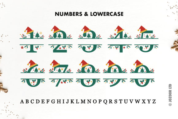 Christmas Split Monogram Font - Preview 2