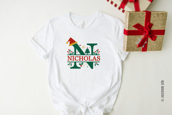 Christmas Split Monogram Font - Preview 4