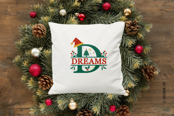 Christmas Split Monogram Font - Preview 5
