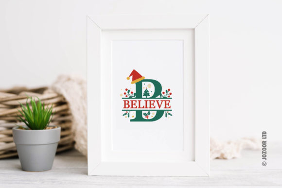Christmas Split Monogram Font - Preview 6