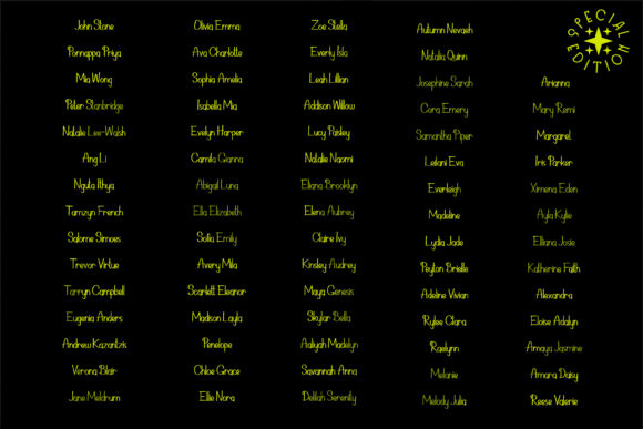 Januworry Font PNG with transparent background - Preview 1