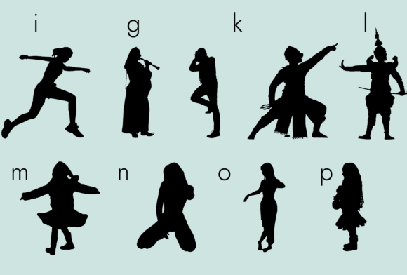 People Silhouettes 2.0 Font PNG with transparent background - Preview 4