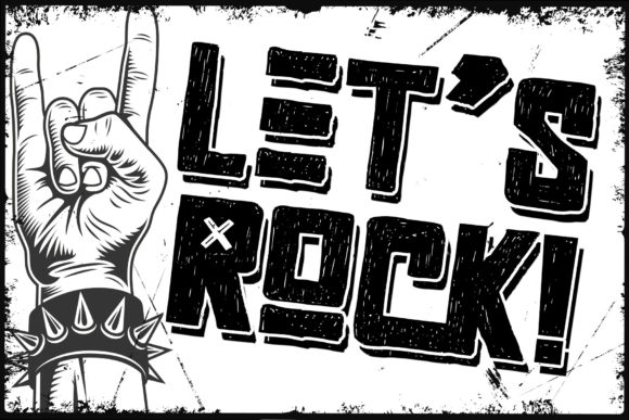 Rocker Squad Font PNG with transparent background - Preview 1